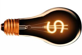 Principle of savings with a pink of E-Energy-Business